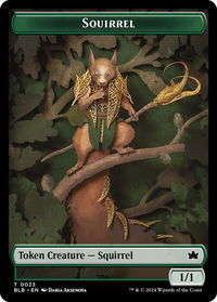 Squirrel Token - Bloomburrow (BLB) #23 - Token Magic: The Gathering Trading Card