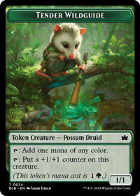 Tender Wildguide Token - Bloomburrow (BLB) #24 - Token Magic: The Gathering Trading Card