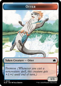 Otter // Thornplate Intimidator Double-Sided Token - Bloomburrow (BLB) #25 // 16 - Token Magic: The Gathering Trading Card