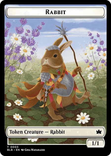 Rabbit // Finch Formation Double-Sided Token - Bloomburrow Magic: The Gathering trading card
