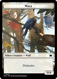 Wall // Intrepid Rabbit Double-Sided Token - Bloomburrow (BLB) #4 // 2 - Token Magic: The Gathering Trading Card