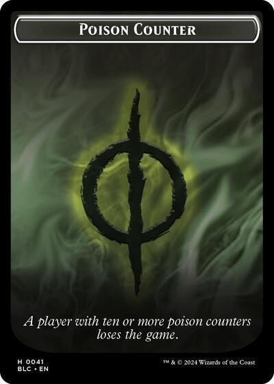 Poison Counter // Rabbit Double-Sided Token - Commander: Bloomburrow Magic: The Gathering trading card
