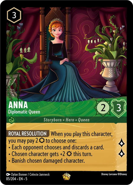Anna - Diplomatic Queen - Shimmering Skies Disney Lorcana trading card
