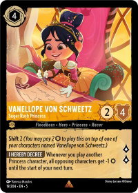 Vanellope von Schweetz - Sugar Rush Princess - Shimmering Skies (5) #19/204 - Rare Disney Lorcana Trading Card