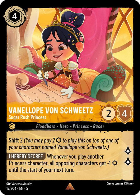 Vanellope von Schweetz - Sugar Rush Princess - Shimmering Skies Disney Lorcana trading card