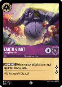 Earth Giant - Living Mountain - Shimmering Skies (5) #41/204 - Common Disney Lorcana Trading Card