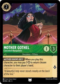 Mother Gothel - Conceited Manipulator - Shimmering Skies (5) #89/204 - Uncommon Disney Lorcana Trading Card