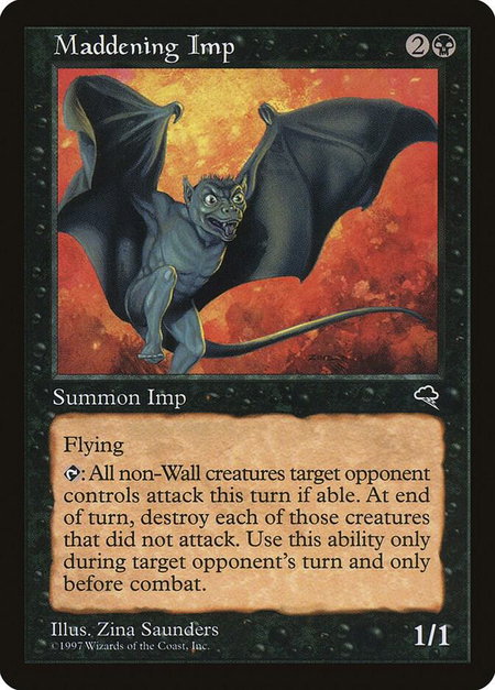 Maddening Imp - Tempest Magic: The Gathering trading card