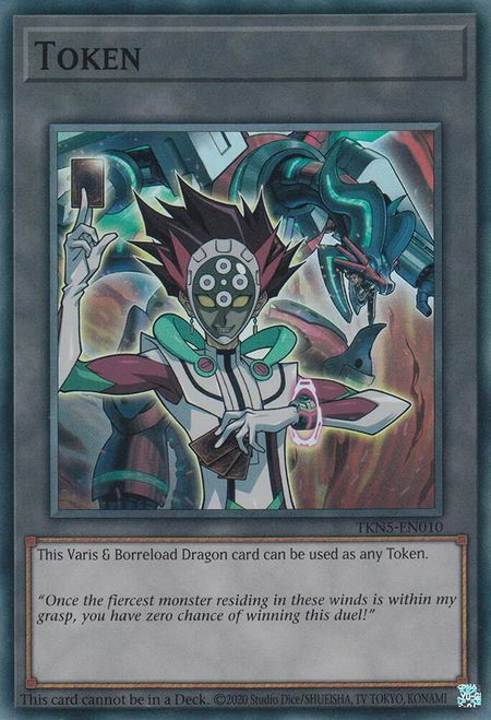 Token: Varis and Borreload Dragon - The Infinite Forbidden YuGiOh trading card