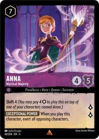 Anna - Mystical Majesty - Shimmering Skies (5) #46/204 - Rare Disney Lorcana Trading Card