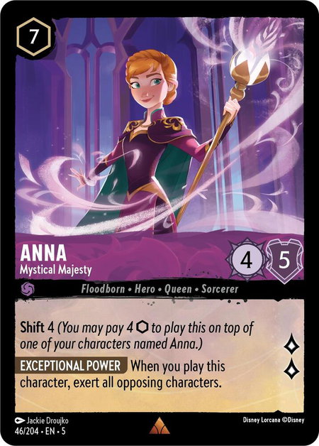 Anna - Mystical Majesty - Shimmering Skies Disney Lorcana trading card