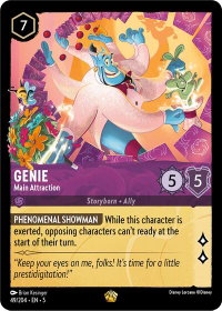 Genie - Main Attraction - Shimmering Skies (5) #49/204 - Legendary Disney Lorcana Trading Card