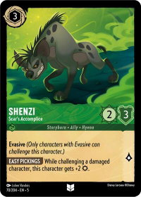 Shenzi - Scar's Accomplice - Shimmering Skies (5) #70/204 - Uncommon Disney Lorcana Trading Card