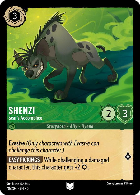 Shenzi - Scar's Accomplice - Shimmering Skies Disney Lorcana trading card