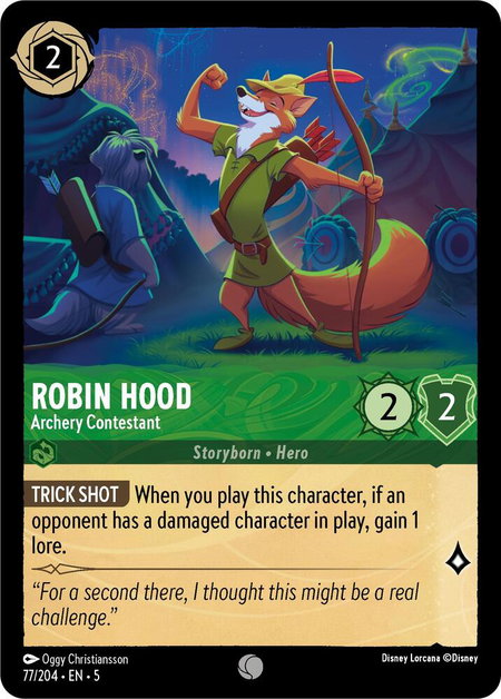 Robin Hood - Archery Contestant - Shimmering Skies Disney Lorcana trading card