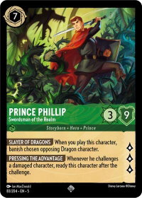 Prince Phillip - Swordsman of the Realm - Shimmering Skies (5) #83/204 - Super Rare Disney Lorcana Trading Card