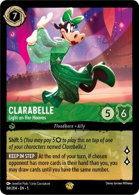 Clarabelle - Light on Her Hooves - Shimmering Skies (5) #84/204 - Legendary Disney Lorcana Trading Card