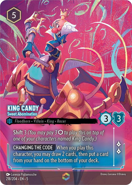 King Candy - Sweet Abomination (Enchanted) - Shimmering Skies Disney Lorcana trading card
