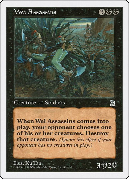 Wei Assassins - Portal Three Kingdoms Magic: The Gathering trading card