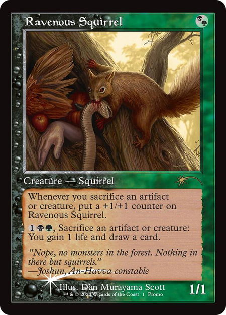 Ravenous Squirrel (Retro Frame) - Open House Promos Magic: The Gathering trading card