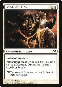 Bonds of Faith - Innistrad (ISD) #5 - Common Magic: The Gathering Trading Card