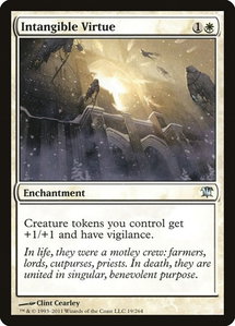 Intangible Virtue - Innistrad (ISD) #19 - Uncommon Magic: The Gathering Trading Card