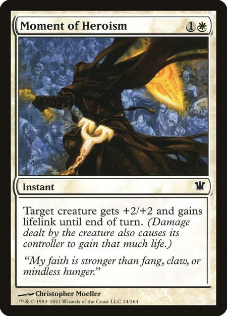 Moment of Heroism - Innistrad Magic: The Gathering trading card
