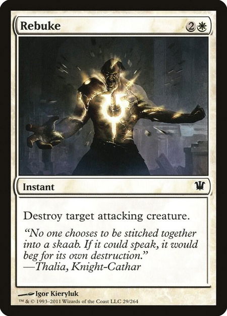 Rebuke - Innistrad Magic: The Gathering trading card
