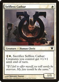 Selfless Cathar - Innistrad (ISD) #30 - Common Magic: The Gathering Trading Card