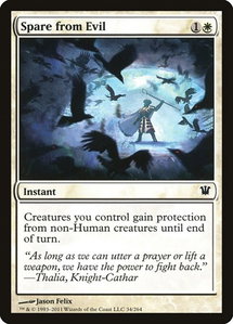 Spare from Evil - Innistrad (ISD) #34 - Common Magic: The Gathering Trading Card