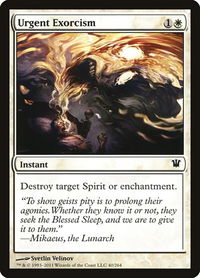 Urgent Exorcism - Innistrad (ISD) #40 - Common Magic: The Gathering Trading Card