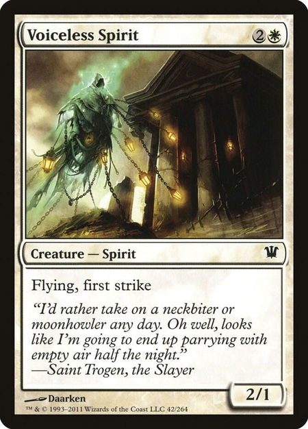 Voiceless Spirit - Innistrad Magic: The Gathering trading card