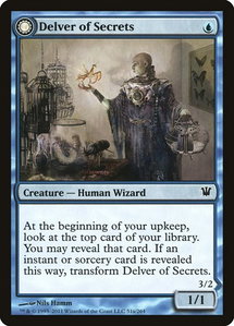 Delver of Secrets - Innistrad (ISD) #51 - Common Magic: The Gathering Trading Card