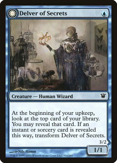 Delver of Secrets - Innistrad Magic: The Gathering trading card