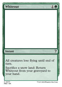 Whiteout (White Border) - Mystery Booster 2 (MB2) #77 - Common Magic: The Gathering Trading Card