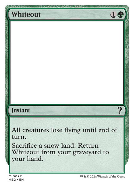 Whiteout (White Border) - Mystery Booster 2 Magic: The Gathering trading card