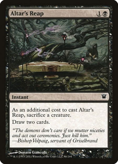 Altar's Reap - Innistrad Magic: The Gathering trading card