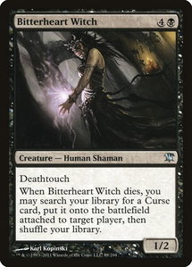 Bitterheart Witch - Innistrad (ISD) #88 - Uncommon Magic: The Gathering Trading Card