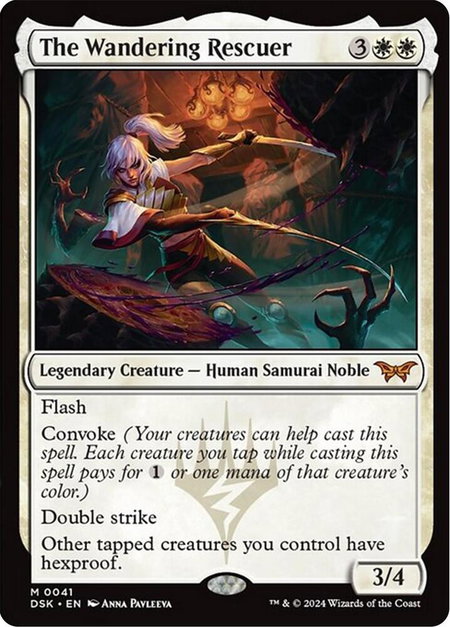 The Wandering Rescuer - Duskmourn: House of Horror Magic: The Gathering trading card