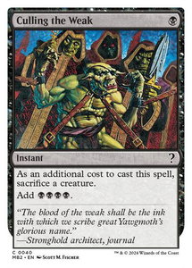 Culling the Weak (White Border) - Mystery Booster 2 (MB2) #40 - Common Magic: The Gathering Trading Card