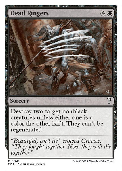 Dead Ringers (White Border) trading card from Mystery Booster 2 Dead Ringers (White Border) - Mystery Booster 2 Magic: The Gathering trading card