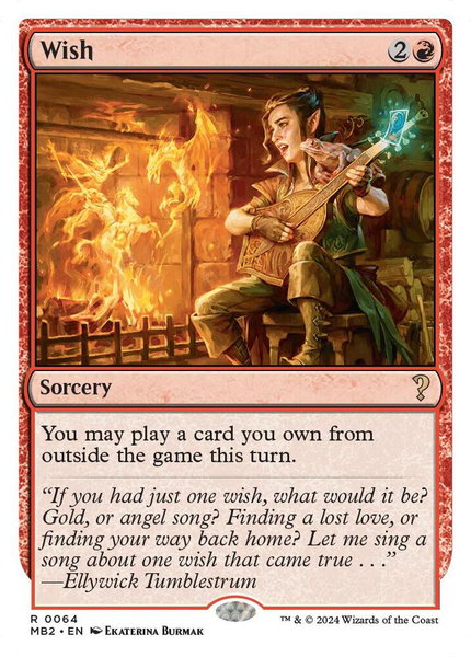 Wish (White Border) - Mystery Booster 2 Magic: The Gathering trading card