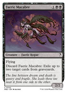 Faerie Macabre (White Border) - Mystery Booster 2 (MB2) #42 - Common Magic: The Gathering Trading Card
