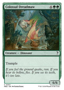 Colossal Dreadmaw (White Border) - Mystery Booster 2 (MB2) #67 - Common Magic: The Gathering Trading Card