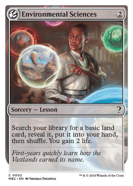 Environmental Sciences (White Border) trading card from Mystery Booster 2 Environmental Sciences (White Border) - Mystery Booster 2 Magic: The Gathering trading card