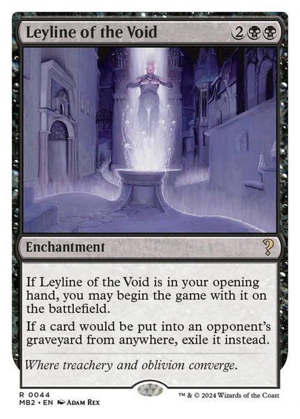 Leyline of the Void (White Border) trading card from Mystery Booster 2 Leyline of the Void (White Border) - Mystery Booster 2 Magic: The Gathering trading card
