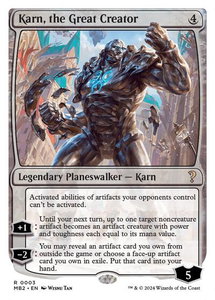 Karn, the Great Creator (White Border) - Mystery Booster 2 (MB2) #3 - Rare Magic: The Gathering Trading Card