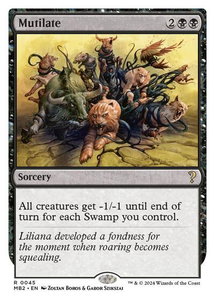 Mutilate (White Border) - Mystery Booster 2 (MB2) #45 - Rare Magic: The Gathering Trading Card