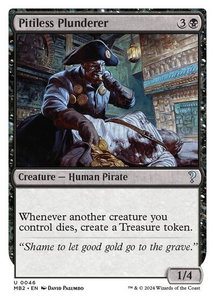 Pitiless Plunderer (White Border) - Mystery Booster 2 (MB2) #46 - Uncommon Magic: The Gathering Trading Card
