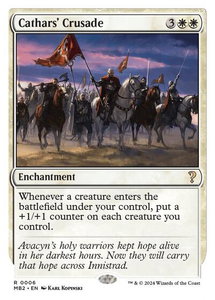 Cathars' Crusade (White Border) - Mystery Booster 2 (MB2) #6 - Rare Magic: The Gathering Trading Card